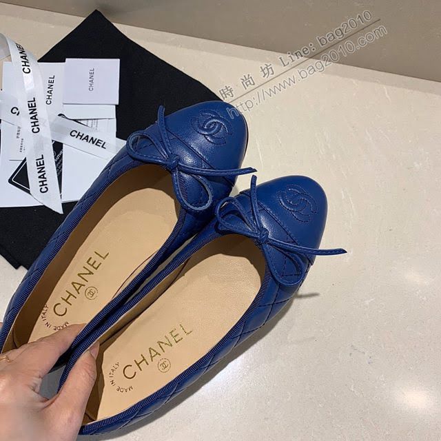 Chanel女鞋 香奈兒頂級芭蕾舞鞋 Chanel羊皮舒適平底鞋  naq1074